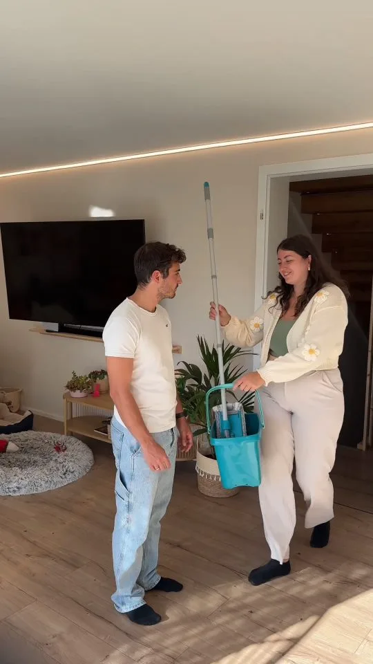 The same skit: a couple in their living room